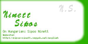 ninett sipos business card
